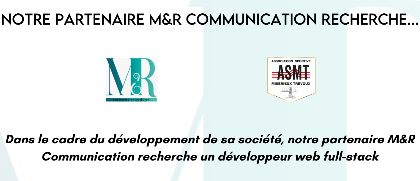 Notre partenaire M&R Communication recherche un profil