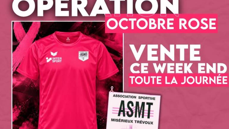 Octobre Rose : l’AS Misérieux Trévoux se mobilise les 17 et 18 octobre !